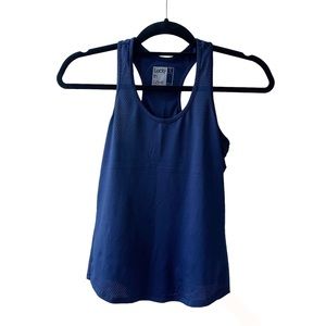 LUCKY IN LOVE Navy Athletic Tank Top Women’s S Breathable Fabric